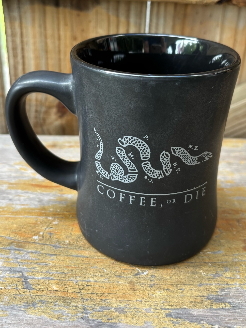 Black Rifle Coffee Co Black Coffee or Die Ben Franklin Snake Sketch Mug 15oz